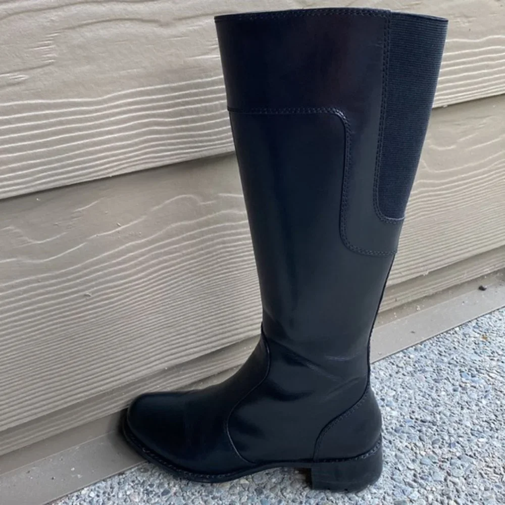 Taryn Rose Leather Riding Boot - Picture 12 of 14